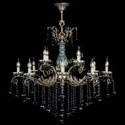 Люстра бронзовая Алфея Малахит №12 шар черная