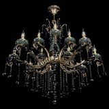 Люстра бронзовая Алфея Малахит №12 шар черная в Новокузнецке