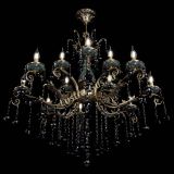 Люстра бронзовая Алфея Малахит №12 шар черная в Новокузнецке