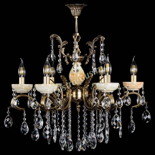 Люстра бронзовая Алфея Оникс №6/2 баден в Новокузнецке Гусь Хрустальный