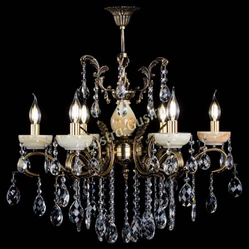 Люстра бронзовая Алфея Оникс №6/2 баден в Новокузнецке Гусь Хрустальный