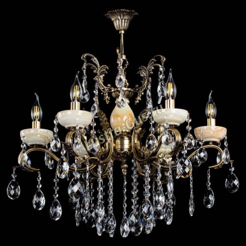 Люстра бронзовая Алфея Оникс №6/2 баден в Новокузнецке Гусь Хрустальный