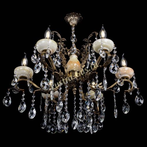 Люстра бронзовая Алфея Оникс №6/2 баден в Новокузнецке Гусь Хрустальный