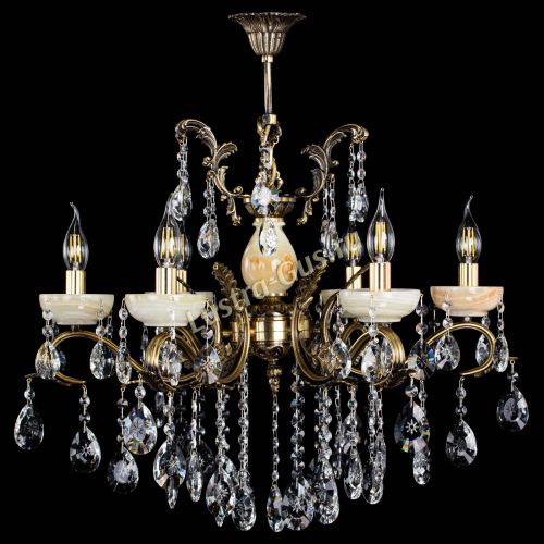 Люстра бронзовая Алфея Оникс №6/2 звездочка в Новокузнецке Гусь Хрустальный