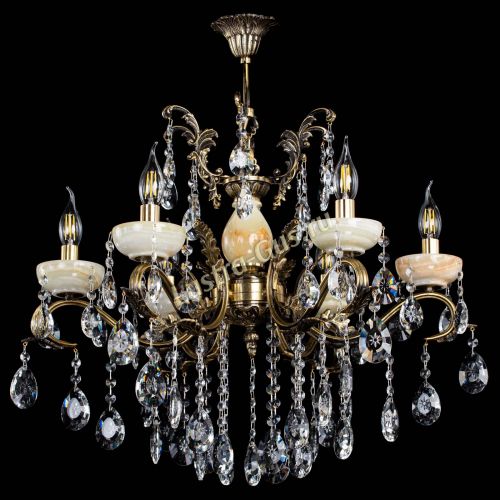 Люстра бронзовая Алфея Оникс №6/2 звездочка в Новокузнецке Гусь Хрустальный