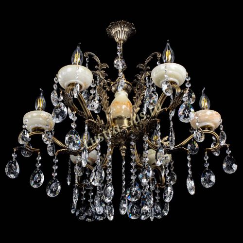 Люстра бронзовая Алфея Оникс №6/2 звездочка в Новокузнецке Гусь Хрустальный