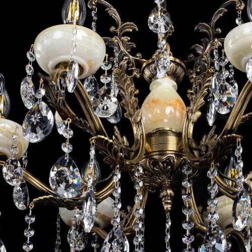 Люстра бронзовая Алфея Оникс №6/2 звездочка в Новокузнецке Гусь Хрустальный