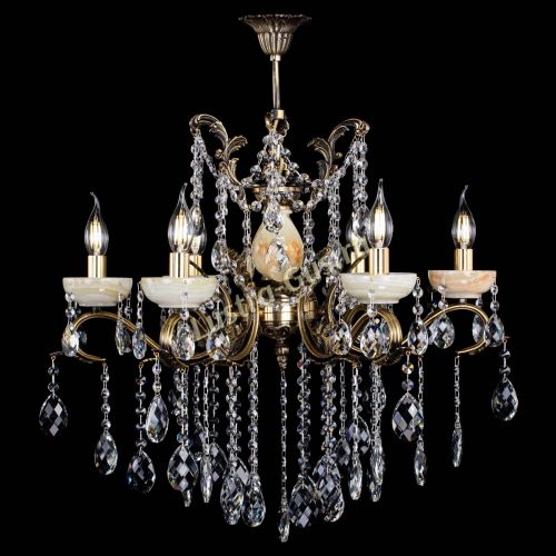 Люстра бронзовая Алфея Оникс №6 баден в Новокузнецке Гусь Хрустальный