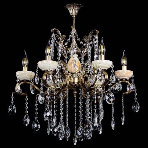 Люстра бронзовая Алфея Оникс №6 баден в Новокузнецке Гусь Хрустальный