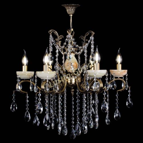 Люстра бронзовая Алфея Оникс №6 журавлик в Новокузнецке Гусь Хрустальный