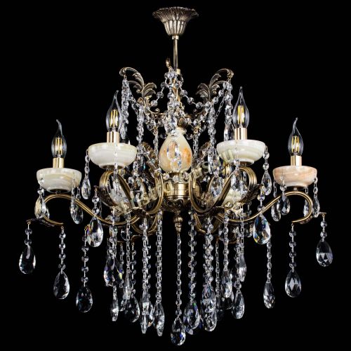 Люстра бронзовая Алфея Оникс №6 журавлик в Новокузнецке Гусь Хрустальный