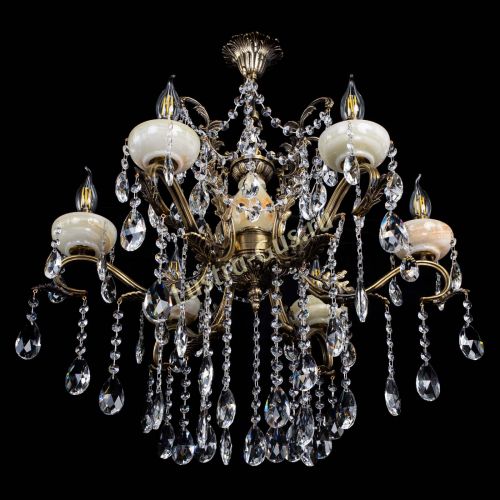 Люстра бронзовая Алфея Оникс №6 журавлик в Новокузнецке Гусь Хрустальный