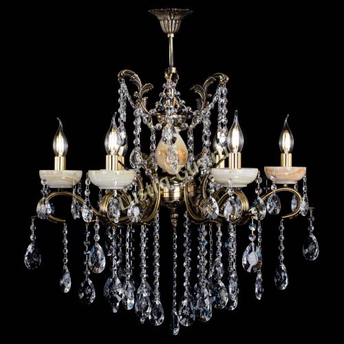 Люстра бронзовая Алфея Оникс №6 звездочка в Новокузнецке Гусь Хрустальный