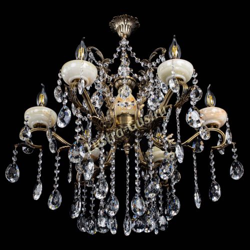 Люстра бронзовая Алфея Оникс №6 звездочка в Новокузнецке Гусь Хрустальный