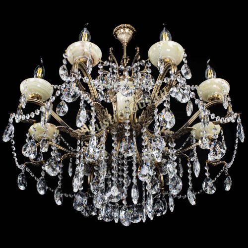 Люстра бронзовая Алфея Оникс №8 звездочка в Новокузнецке Гусь Хрустальный