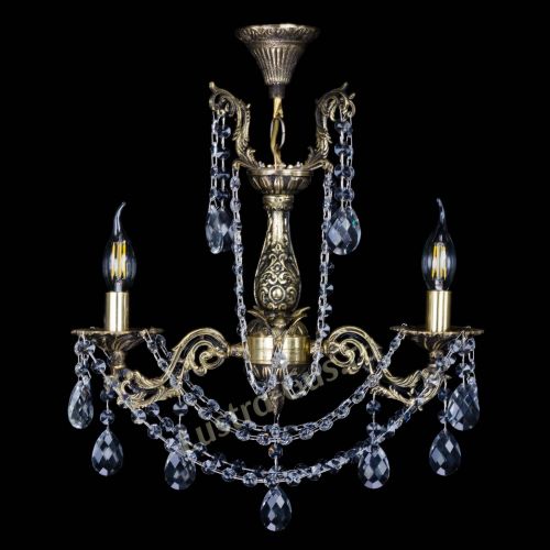 Бронзовая люстра Ариадна №2 Баден в Новокузнецке Гусь Хрустальный