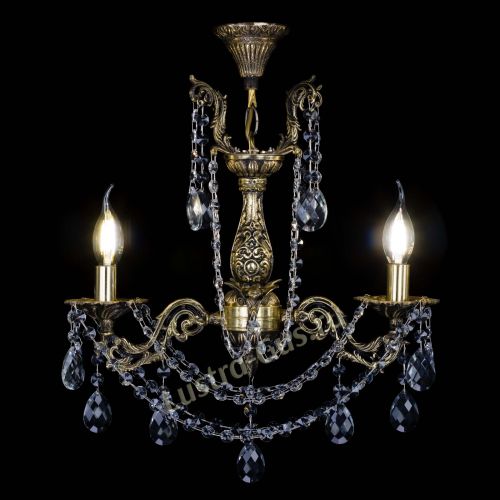 Бронзовая люстра Ариадна №2 Баден в Новокузнецке Гусь Хрустальный