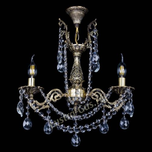 Бронзовая люстра Ариадна №2 Баден в Новокузнецке Гусь Хрустальный