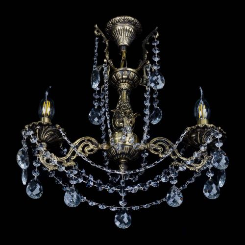 Бронзовая люстра Ариадна №2 Баден в Новокузнецке Гусь Хрустальный