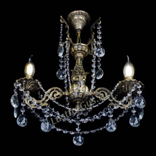 Бронзовая люстра Ариадна №2 Баден в Новокузнецке Гусь Хрустальный