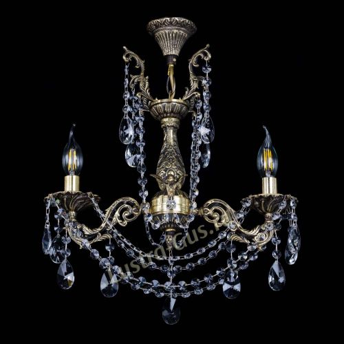 Бронзовая люстра Ариадна №2 Лучик в Новокузнецке Гусь Хрустальный