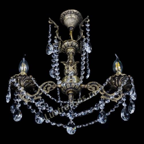 Бронзовая люстра Ариадна №2 Лучик в Новокузнецке Гусь Хрустальный