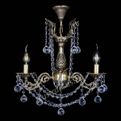 Люстра бронзовая Ариадна №2 Шар в Новокузнецке Гусь Хрустальный