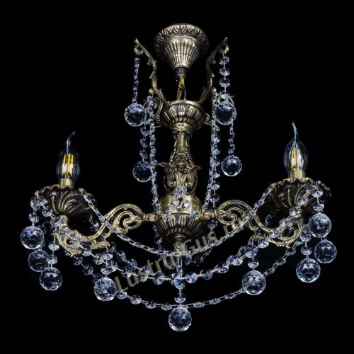 Люстра бронзовая Ариадна №2 Шар в Новокузнецке Гусь Хрустальный