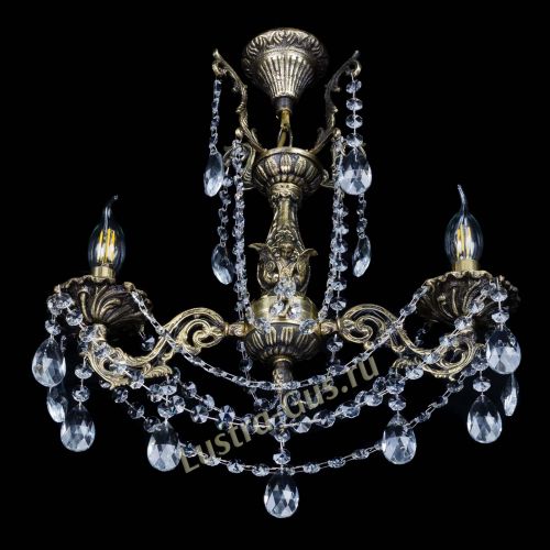 Бронзовая люстра Ариадна №2 Журавлик в Новокузнецке Гусь Хрустальный