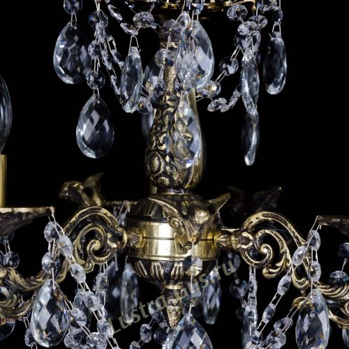 Люстра бронзовая Ариадна №3 Баден в Новокузнецке Гусь Хрустальный