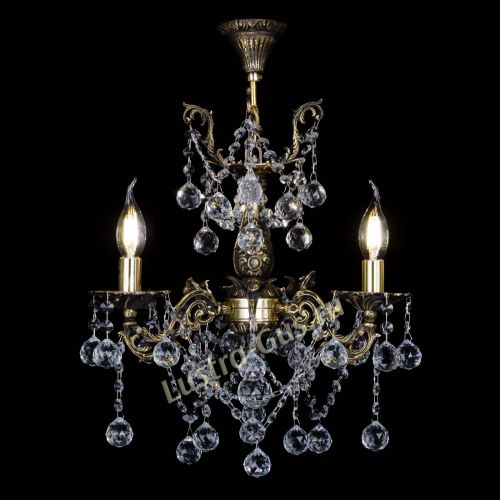 Бронзовая люстра Ариадна №3 Шар в Новокузнецке Гусь Хрустальный