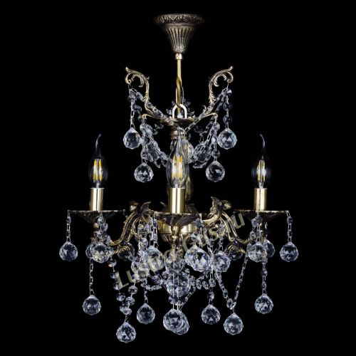 Бронзовая люстра Ариадна №3 Шар в Новокузнецке Гусь Хрустальный