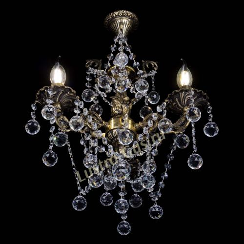 Бронзовая люстра Ариадна №3 Шар в Новокузнецке Гусь Хрустальный