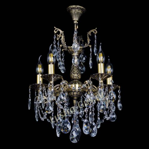 Бронзовая люстра Ариадна №5 Баден в Новокузнецке Гусь Хрустальный