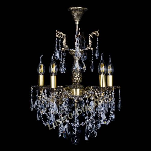 Бронзовая люстра Ариадна №5 Лучик в Новокузнецке Гусь Хрустальный