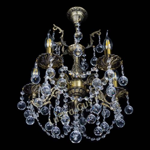 Бронзовая люстра Ариадна №5 Шар в Новокузнецке Гусь Хрустальный