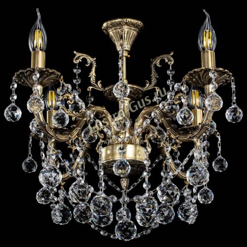 Люстра бронзовая Артемида №4 шар в Новокузнецке Гусь Хрустальный