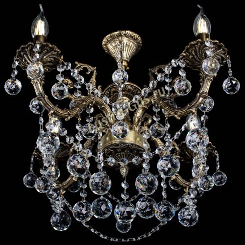 Люстра бронзовая Артемида №4 шар в Новокузнецке Гусь Хрустальный