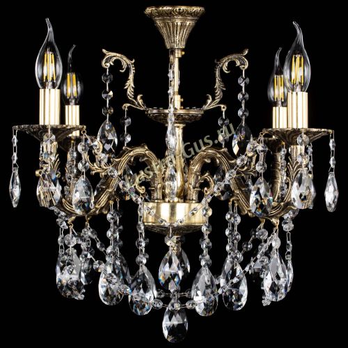 Люстра бронзовая Артемида №4 журавлик в Новокузнецке Гусь Хрустальный