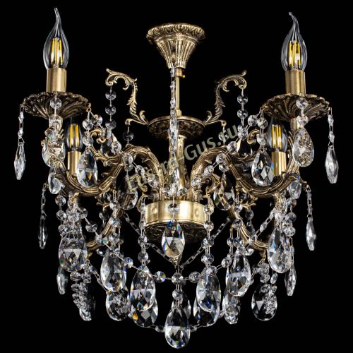 Люстра бронзовая Артемида №4 журавлик в Новокузнецке Гусь Хрустальный