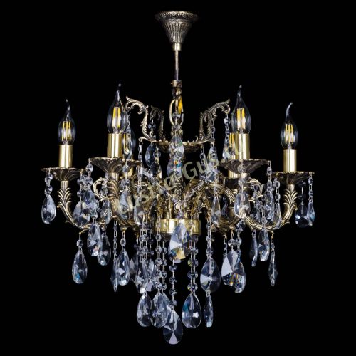 Бронзовая люстра Артемида №6 лучик в Новокузнецке Гусь Хрустальный