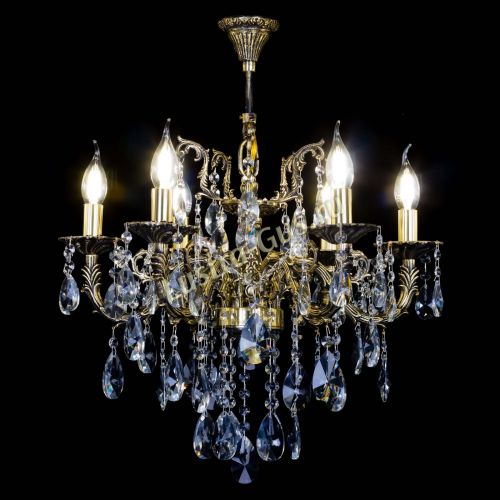 Бронзовая люстра Артемида №6 лучик в Новокузнецке Гусь Хрустальный