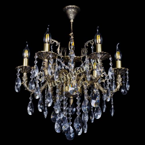 Бронзовая люстра Артемида №6 лучик в Новокузнецке Гусь Хрустальный