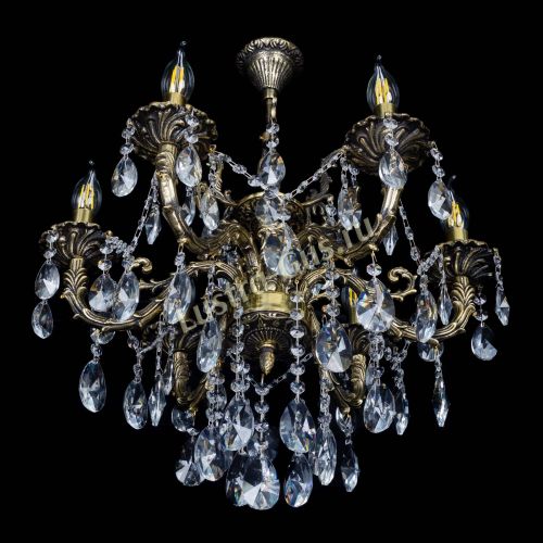 Бронзовая люстра Артемида №6 лучик в Новокузнецке Гусь Хрустальный