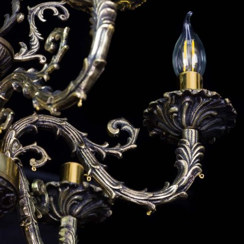 Бронзовая люстра Артемида №6 журавлик в Новокузнецке Гусь Хрустальный