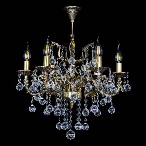 Бронзовая люстра Артемида №6 шар в Новокузнецке Гусь Хрустальный