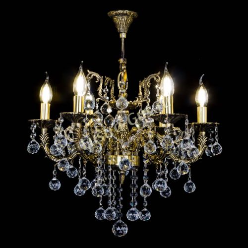 Бронзовая люстра Артемида №6 шар в Новокузнецке Гусь Хрустальный