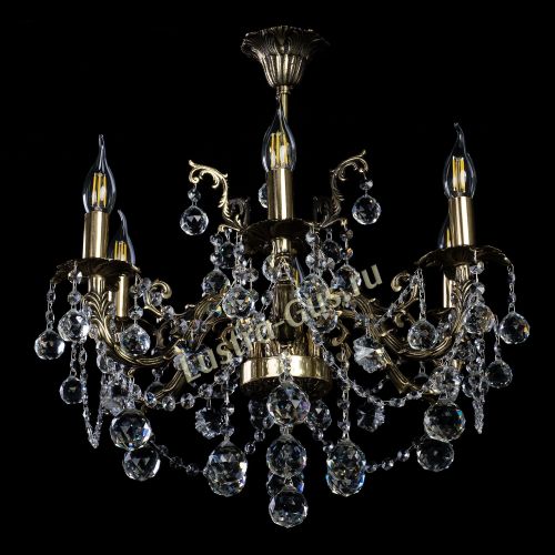 Бронзовая люстра Артемида шар в Новокузнецке Гусь Хрустальный