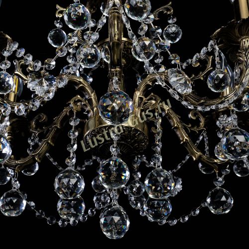 Бронзовая люстра Артемида шар в Новокузнецке Гусь Хрустальный