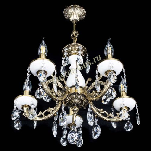 Люстра бронзовая Атланта из мрамора Баден №5/1 в Новокузнецке Гусь Хрустальный